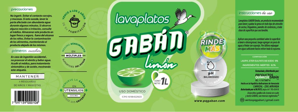 Lavaplatos Limón